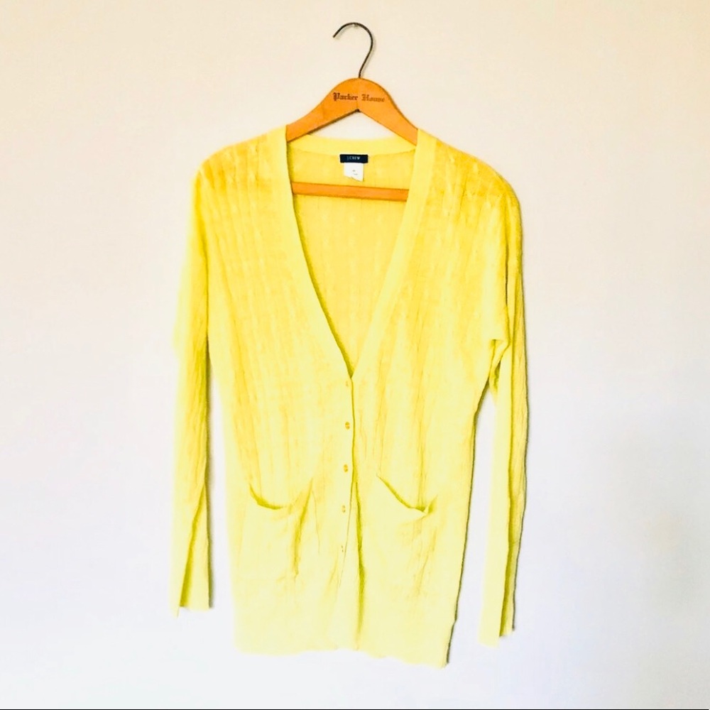 J.Crew Neon Yellow Cardigan